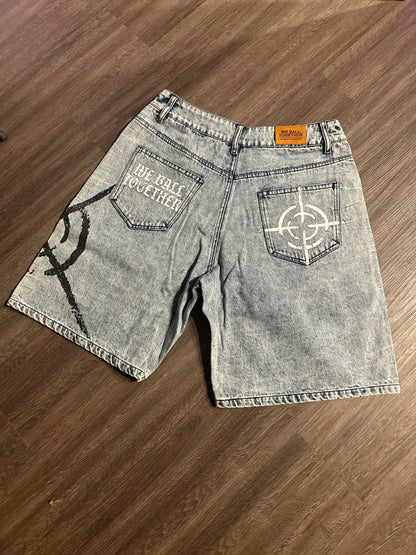 BAGGY “WBT” blue denim jorts